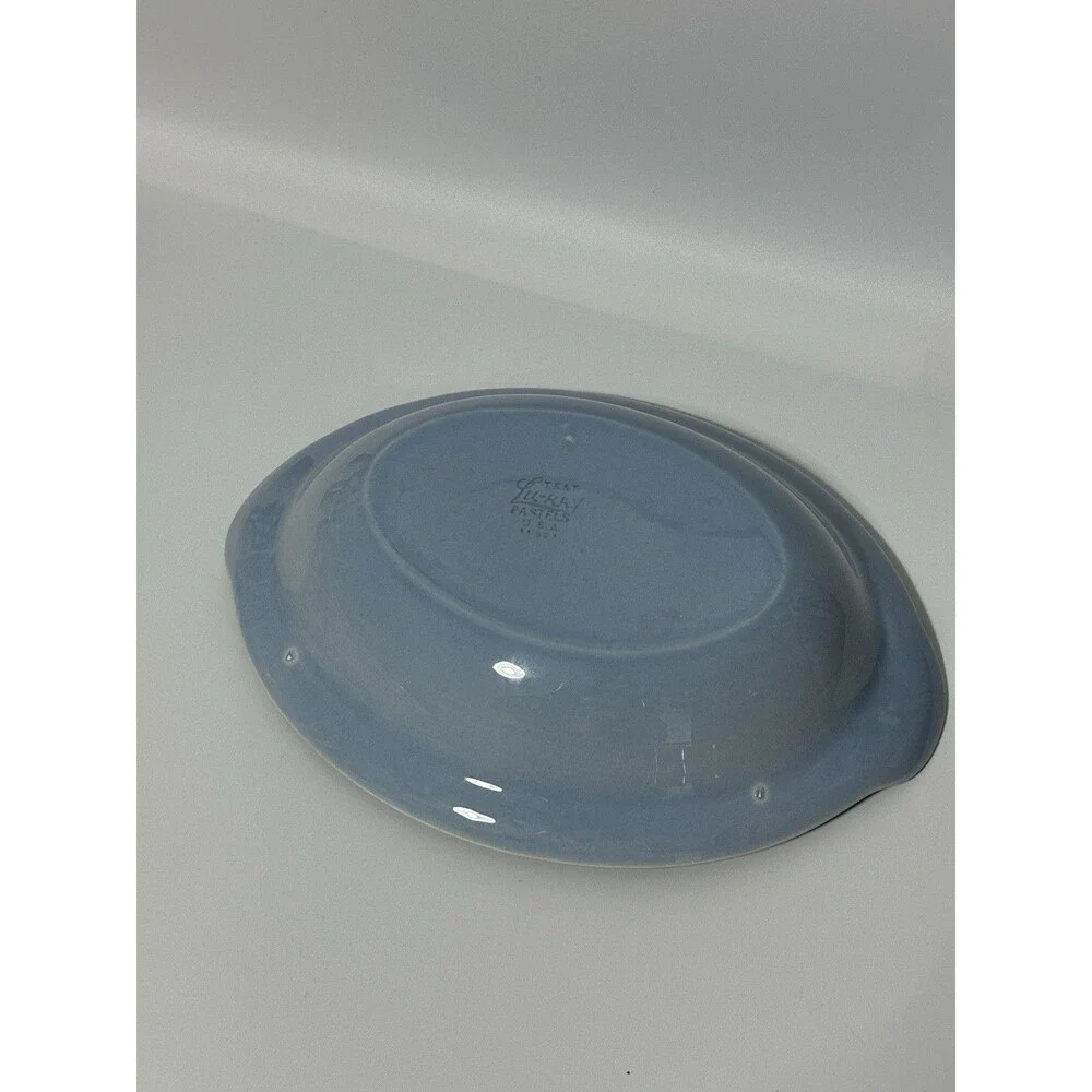 Vintage Luray Pastels Blue Oval Serving Bowl 10 1/8